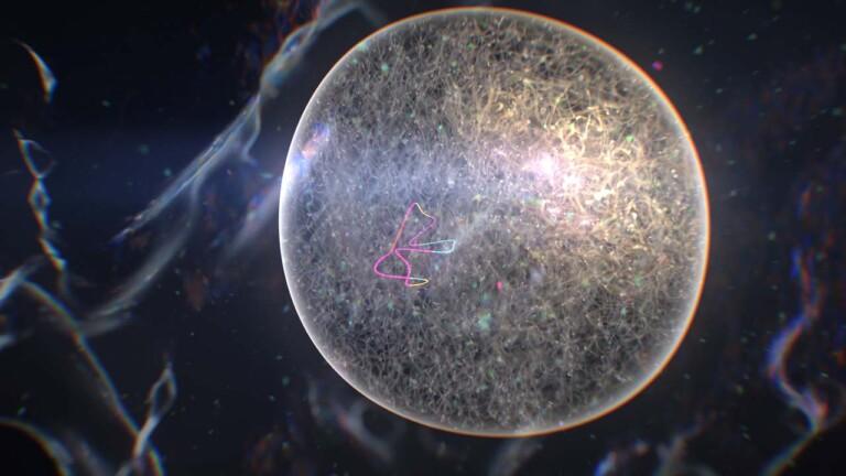 Scientific animation of a cell nucleus